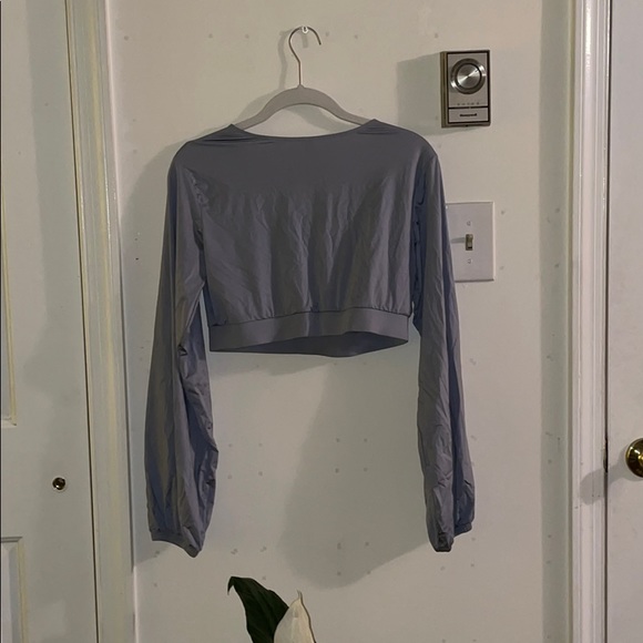 Free People Silky Wrap Style/Surplice Top - Picture 3 of 4